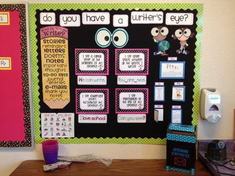 writing bulletin board ideas | My Word Wall (after posting this, I realize that I need to straighten ... Writing Bulletin Boards, 3rd Grade Writing, 2nd Grade Writing, 1st Grade Writing, 4th Grade Writing, First Grade Writing, Bulletin Board Ideas, Teaching Language Arts, Kindergarten Writing