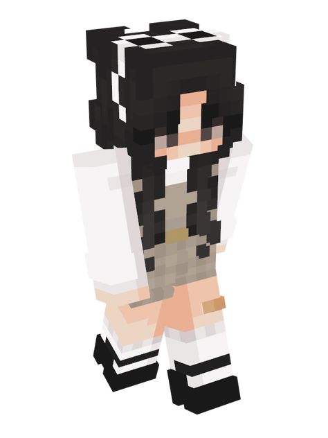 Brunette Minecraft Skin, Minecraft Pretty, Black Hair Minecraft Skin, Egirl Minecraft Skin, Pac E Mike, Skin Minecraft Girl Png, Pretty Witch, Minecraft Outfits, Skin Mine