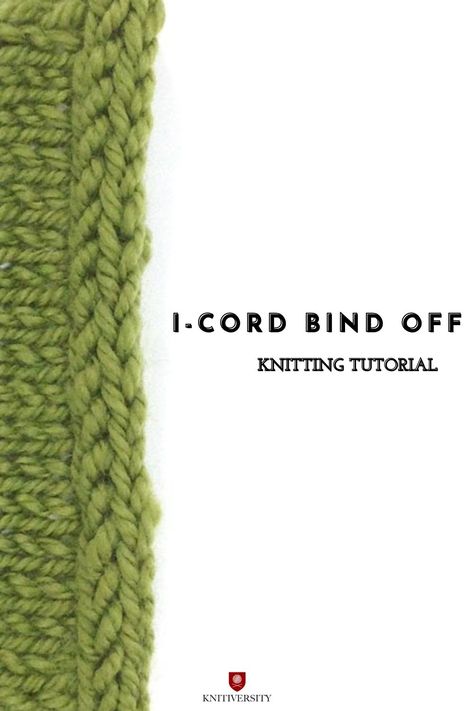 This video knitting tutorial will help you learn how to knit the I-cord bind off. The I-cord bind off is a way of creating a nice clean edge. It makes a nice creates a tube-like the I-cord, and makes a very great finished piece. The I-cord cast on is the perfect complement for the I-cord cast on. This technique adds a great professional level to your work. Knitting I Cord, I Cord Cast On, I Cord Bind Off, Knit Icord Edge, Elastic Bind Off Knitting, Knitting I Cord Edge, Knitting Stretchy Bind Off, Casting Off Knitting, New Stitch A Day