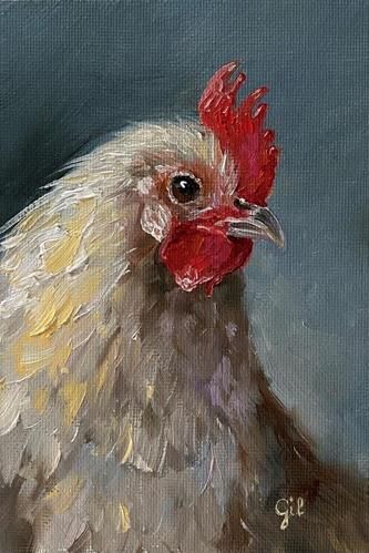 Acrylic Chicken Painting, Silkie Chicken Painting, Abstract Chicken Paintings, Christmas Chicken Painting, Chicken Painting Whimsical, Chicken Painting Easy, Hen Painting, Rooster Watercolor, Rooster Painting