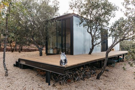 Gallery of Tini L Cabin / tini - 1 Modern Cabins, Modern Mountain Home, Public Architecture, Oak Forest, Best Architects, Landscape And Urbanism, Chicago Architecture, Modern Mountain, Cultural Architecture