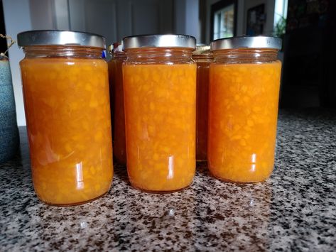 Peach Freezer Jam, Holiday Fruit, Apple Shop, Freezer Jam, Peach Jam, Fall Break, The Jam, Pink Box, Farm Yard