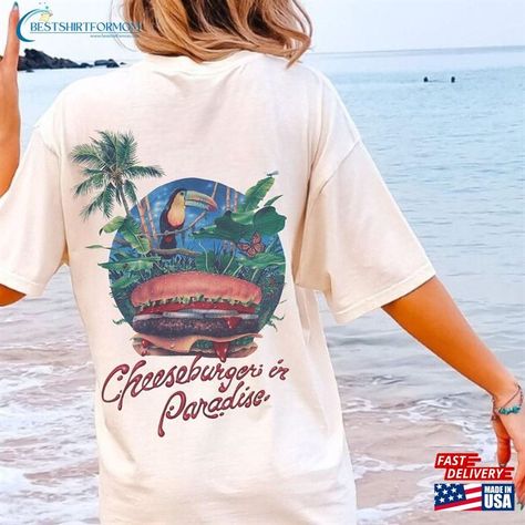 Vintage Jimmy Buffet Cheeseburger In Paradise 1985 Tour Shirt Margaritaville Unisex Garment Dyed T-Shirt Hoodie Check more at https://bestshirtformom.com/product/vintage-jimmy-buffet-cheeseburger-in-paradise-1985-tour-shirt-margaritaville-unisex-garment-dyed-t-shirt-hoodie/ Cheeseburger In Paradise, Jimmy Buffet, Tour Shirt, Family Shirts, Cheeseburger, Sweatshirt Hoodie, Dye T Shirt, New Outfits, Hoodie Shirt