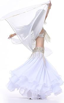 KADBLE Shinning Spot Stage Dancewear Scarves, Belly Dance Shawls, Belly Dance Veils Costume Outfit Scarf,210x95cm/6.9x3.1ft, White, 210x95cm/6.9x3.1ft : Amazon.ca: Clothing, Shoes & Accessories Belly Dance Veil, Belly Dance Skirt, Black Desktop, Fabric Scarf, Dance Skirt, Skirt White, Costume Outfits, Belly Dance, Head Wraps