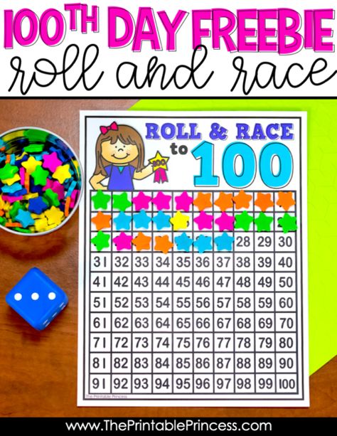 100th Day Ideas, 100 Days Of School Centers, 100 Days Of School Activities, 100th Day Of School Ideas, 100th Day Of School Crafts, 100s Day, 100 Day Of School Project, Printable Princess, 100 Day Celebration