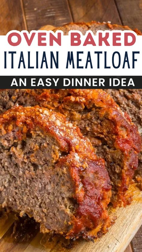 Try this Savory Italian Meatloaf Recipe that combines ground beef, garlic, and Italian seasoning for a rich and authentic flavor. This easy meatloaf recipe is a family favorite that will transport your taste buds straight to Italy! Easy Italian Meatloaf, Giant Meatball, Italian Meatloaf Recipes, Easy Meatloaf Recipe, Scalloped Sweet Potatoes, Perfect Meatloaf, Italian Meatloaf, Work Recipes, Dinner Recipes Healthy Family