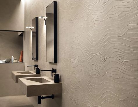 Matteo Brioni, Wall Cladding Designs, Cladding Design, Atlas Concorde, Wave Wall, 3d Wall Tiles, Tile Projects, Outdoor Tiles, Porcelain Flooring