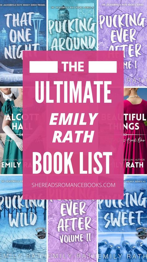 Emily Rath Books in Order: The Complete Guide – She Reads Romance Books Emily Rath Author, That One Night Emily Rath, Emily Rath Books, Historical Romance Books, Romance Series Books, Great Books To Read, Sports Romance, Romance Authors, College Sports