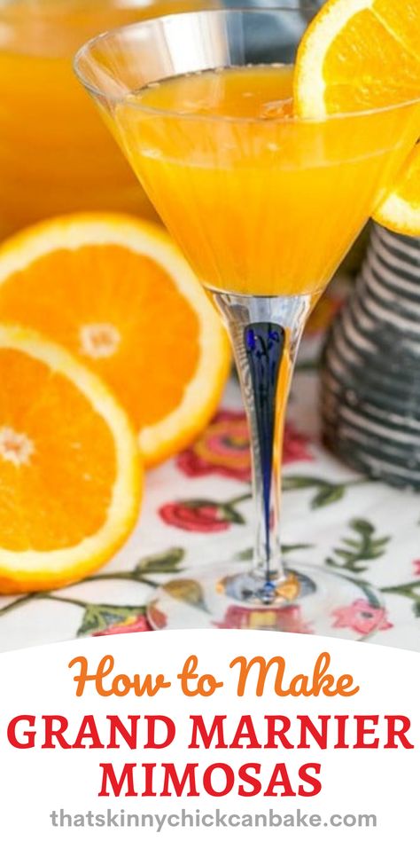 Mimosa Recipe Champagne, Grand Marnier Drinks, Grand Marnier Cocktail, Mimosas Recipe, Fruit Champagne, Best Mimosa Recipe, Tailgate Drinks, Elegant Brunch, Sparkly Champagne