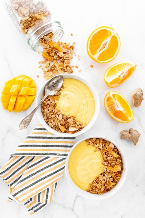 Sunshine Smoothie Bowls Sunshine Smoothie, Citrus Smoothie, Create Your Own Sunshine, Golden Beets, Yellow Sunshine, Mango Chunks, Yellow Foods, Light Desserts, Frozen Pineapple