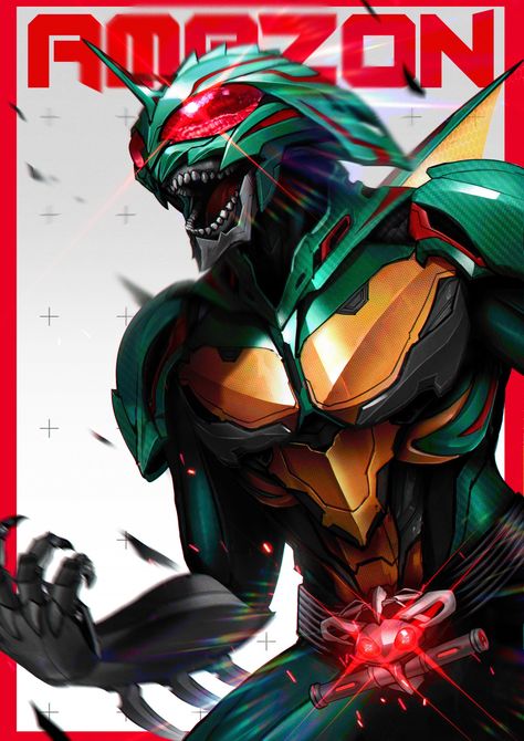 Kamen Rider Amazons Art, Kamen Rider Decade, Best Gaming Wallpapers, Arte Cyberpunk, Kamen Rider Series, Mecha Anime, Mighty Morphin Power Rangers, Anime Artwork Wallpaper, Movie Poster Art