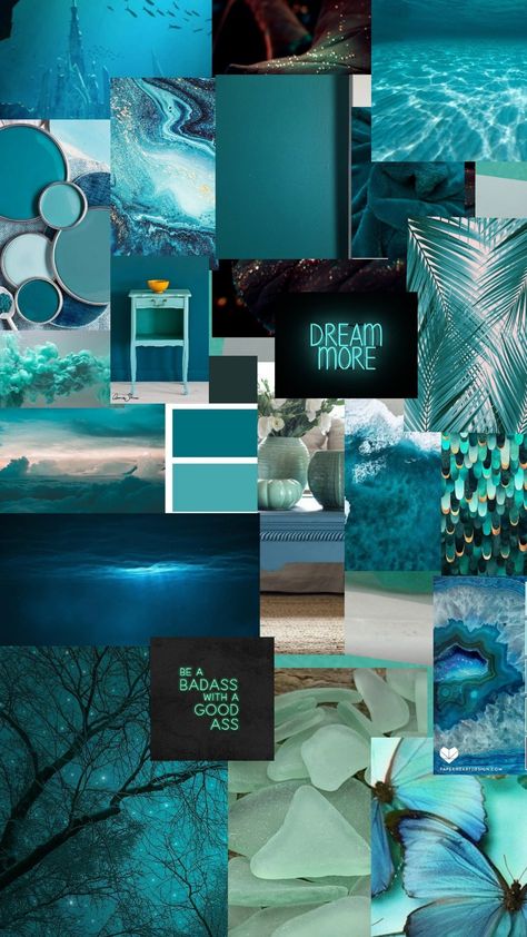 Aquamarine Room Ideas Bedrooms, Teal Mood Board, Luxury Spa Design, Aqua Room, Royal Room, Colours That Go Together, Teal Decor, Teal Bedroom, Blue Color Combinations