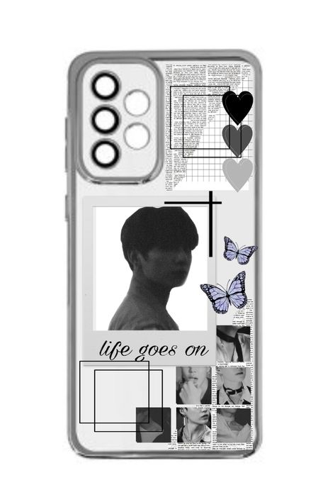 Bts Phone Case Diy, Transparent Phone Case Ideas, Kpop Phone Cases Aesthetic, Jungkook Phone Case, Bts Phone Case, Samsung Phone Covers, Homemade Phone Cases, Bts Diy, Diy Bts