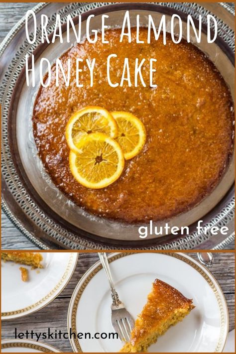 This rich gluten free cake includes both almond flour and cornmeal. With an orange and honey syrup that soaks into the warm cake. #glutenfree #cake #recipe #almondflour #honey #orangejuice #lettyskitchen Glutenfree Cake Recipe, Stunning Desserts, Dessert Favorites, Cardamom Spice, Cake Gluten Free, Orange Honey, Cupcakes Recipes, Meals Ideas, Orange Glaze