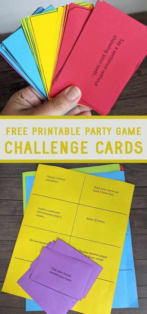 Birthday Challenge Ideas, Birthday Party Challenges, Indoor Birthday Party Activities, Party Challenges, Printable Challenge, Axolotl Party, Paper Games For Kids, 31 Birthday, Farewell Ideas