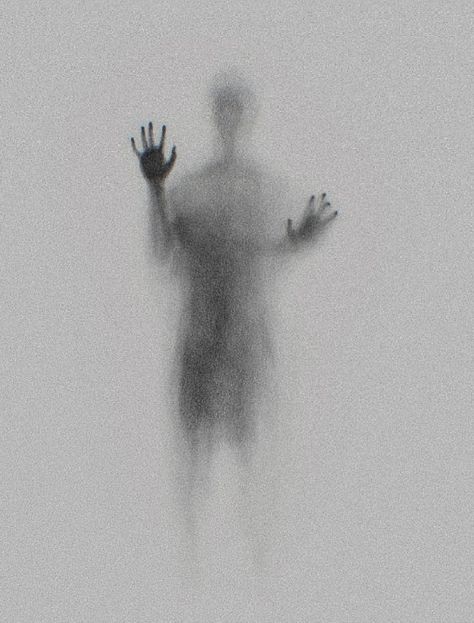 White Noise Tattoo, Shadow Person Tattoo, Scary White Aesthetic, Medium Aesthetic Ghost, Shadow Person Drawing, Blurry Drawing, Shadow Play Photography, Ap Painting, Ghost Person