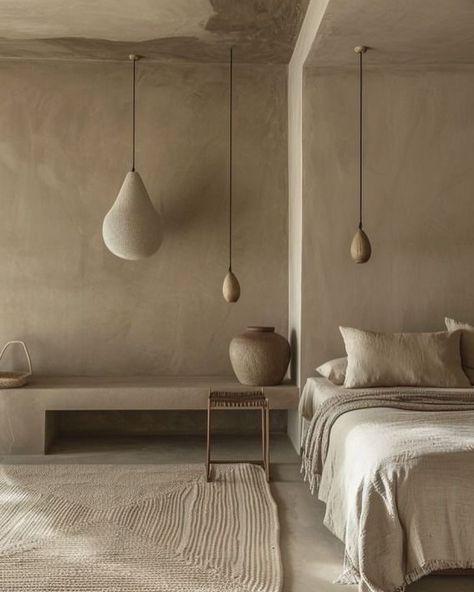 Bianca Hommes | Love this Japandi - Wabi-Sabi bedroom style.🌱 Which one is your favourite? 🤎 1-10? Do you love this design? @bienvenuechezginette… | Instagram Bedroom Wabi Sabi, Bedroom Inspiration Grey, Villas Design, Wabi Sabi Bedroom, Industrial Room, Wabi Sabi Interior, Moody Bedroom, Zen Room, Bedroom Style