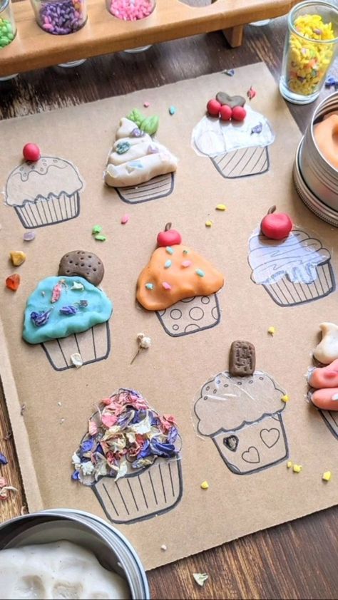 Cupcake Playdough, Anna Craft, Baby Learning Activities, The Crafts, Recycled Cardboard, Toddler Play, Toddler Art, Amazon Store, Easter Hair