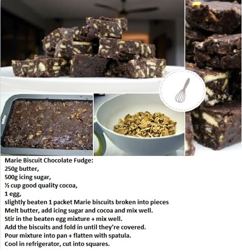 Marie Biscuit Fudge Marie Biscuit Brownies, Marie Biscuit Fudge, Biscuit Fudge, Cannabutter Recipe, Marie Biscuit, Homemade Cookbook, Sweet Treats Desserts, Sweet Dishes Recipes, Candy Recipes Homemade