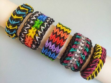 22 modèles de bracelets en élastique Elastic Bracelets Diy, Elastic Bracelets, Diy Bracelets Tutorials, Bracelets Diy, Diy Trends, Rainbow Loom, Diy Tutorials, Elastic Bracelet, Bracelet Tutorial