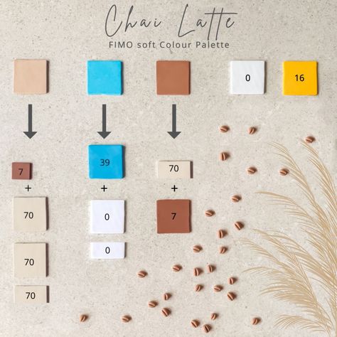 Colour Mixing Chart, Colour Recipe, Color Recipe, Polymer Clay Recipe, White Sunflower, Peppermint White, Orange Chocolate, Color Mixing Chart, Colour Mixing