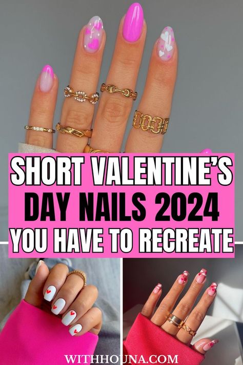 Valentine’s Day is just around the corner and if you’re looking for cute short Valentine’s Day nails of 2024 to upgrade your short nails for Valentine. Thus, we’ve got you everything from short nails for Valentine's 2024, short valentines Day nails simple, short valentines nail designs, cute short valentine nails 2024, simple short valentines nails, short Valentine’s nail designs 2024, short Valentine nail ideas 2024, short valentine nail colors, short valentines day nail designs, and more. Cute Short Valentine Nails, Short Valentine Nails, Valentines Day Nails Simple, Valentines Day Nails, Heart Nail Designs, Romantic Nails, Nail Designs Valentines, French Nail Designs, Pink Valentines