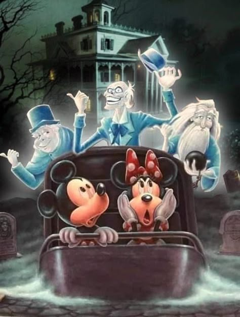 Jungle Cruise Disney World, Spooky Disney, Haunted Mansion Ride, Halloween Infantil, Disney Board, Mickey Mouse Pictures, Disney Paintings, Mickey Mouse Art, Disney Rides