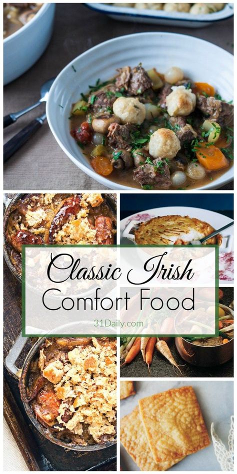 Classic Irish Recipes, Emerald Isle Comfort Food at its Best | 31Daily.com Irish Dinner Recipes, Irish Dinner, Irish Recipes Authentic, Irish Desserts, Irish Cooking, Irish Recipes Traditional, Irish Dishes, Cream Of Potato Soup, Irish Cuisine