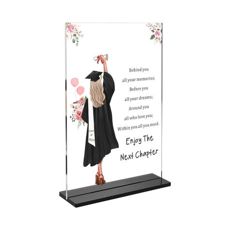 PRICES MAY VARY. ❤2024 Graduation Gifts for Her Women--2024 Graduation Gifts for Her Women---This clear acrylic sign is printed with a beautiful design and inspirational quotes, it makes perfect graduation gifts to encourage graduates don’t be confused about their future and tell them you will always trust and support them. Great college graduation gifts for her, cool high school graduation gifts for her 2024, girl graduation gifts 2024, best graduation gifts for daughter, granddaughter, sister, High School Graduation Decorations, School Graduation Decorations, Girl Graduation, Best Graduation Gifts, Graduation Gifts For Daughter, High School Graduation Gifts, Desk Sign, College Graduation Gifts, 2024 Graduation