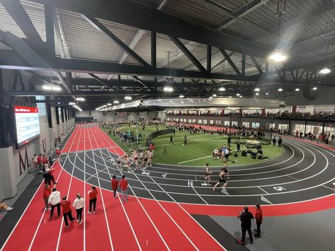 Track And Field Aesthetic, Indoor Track And Field, December Moodboard, Track Aesthetic, Field Aesthetic, Stadium Architecture, Indoor Track, Triple Jump, Campus Map