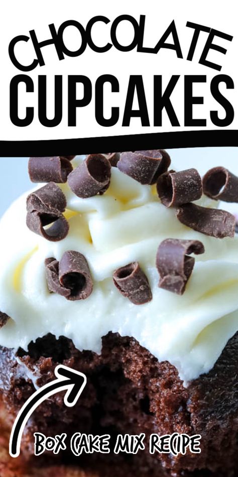 Improve A Box Cake, Make A Box Cake Better, Box Cake Better, Moist Cupcake Recipes, Doctored Cake Mix Recipes, Chocolate Box Cake, Chocolate Cake Mix Recipes, Homemade Chocolate Cupcakes, Chocolate Cupcakes Recipe