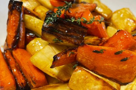 Air Fryer Roasted Parsnips and Carrots in a Guinness Maple Glaze - An Oldie But A Foodie Roasted Parsnips And Carrots, Parsnips And Carrots, Roasted Parsnips, Maple Glaze, Parsnips, Picky Eaters, Salted Butter, Saturated Fat, Guinness