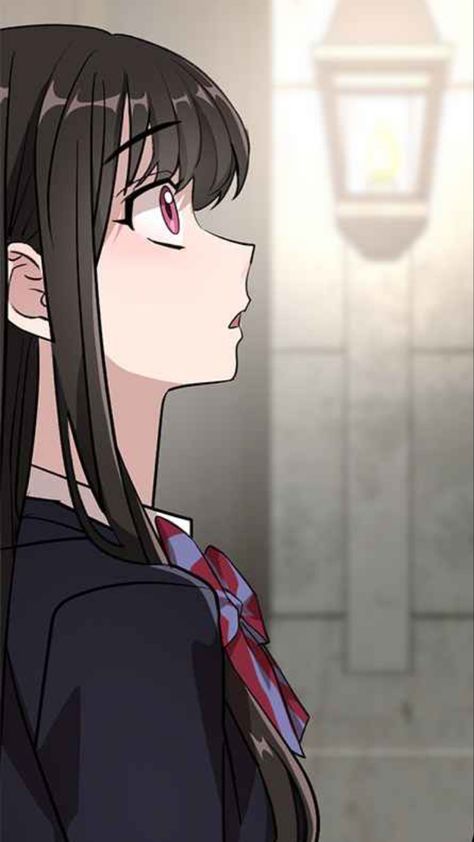 #enhypen dark moon: the blood altar #webtoon by #hybe screenshot episode 4 sooha side profile looking up at #solon photo Anime Looking To The Side, Anime Side Profile Looking Up, Anime Profile View, Enhypen Dark Moon, Dark Moon The Blood Altar, Profile Drawing, Profile View, Dark Moon, Woman Drawing