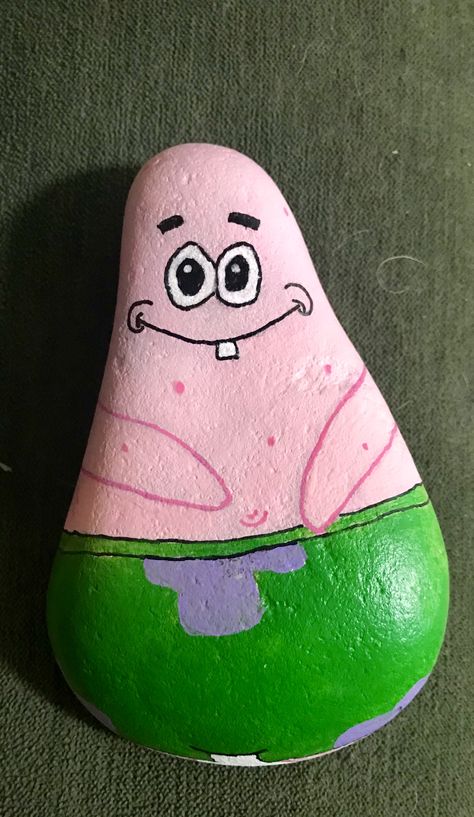 Patrick Star Patrick Star Rock Painting, Arrow Tattoos For Women, Painted Pebbles, Painted Rocks Craft, Patrick Star, Arrow Tattoos, Sponge Bob, Painting Rocks, Paint Rock