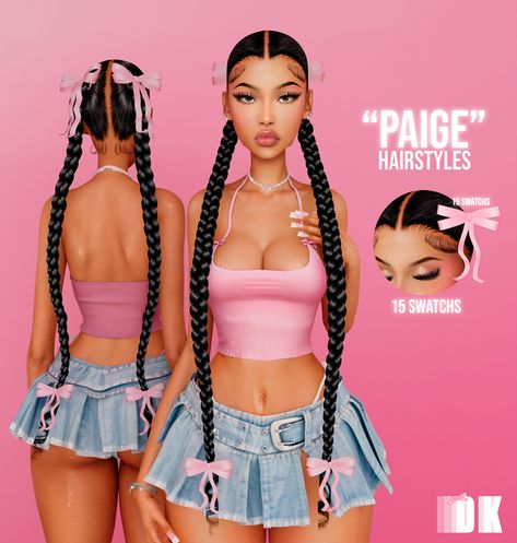 "Paige" Hairstyles | Patreon Sims 4 Cc Eyes, Sims 4 Black Hair, Sims 4 Cas Mods, Play Sims 4, Cc Mods, Pelo Sims, Free Sims 4, The Sims 4 Packs, Sims 4 Game Mods