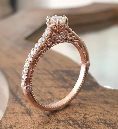 The Best Vintage Engagement Rings + Complete Buyer's Guide Victorian Style Engagement Ring, Engagement Ring Victorian, Diamond Band Rings, Victorian Engagement Rings, Cute Engagement Rings, Handmade Engagement Rings, Antique Engagement, Antique Engagement Rings, Unique Diamonds