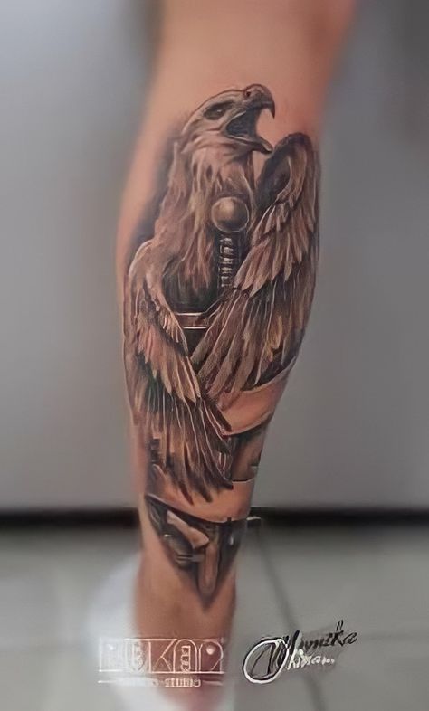 Eagle Tattoo On Leg Men, Eagle Leg Tattoo Men, Eagle Forearm Tattoo For Men, Eagle Tattoo Leg, Eagle Leg Tattoo, Arm Sleeve Tattoo Men, Eagle Forearm Tattoo, Eagle Arm Tattoo, Tattoo Men Unique