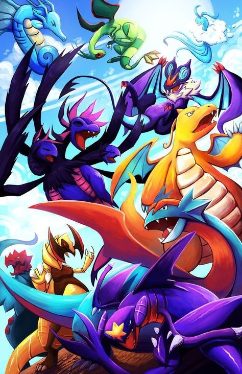 Dragon Pokemon, Dragon Type Pokemon, Pokemon Dragon, Pokemon Starters, Pokemon Backgrounds, Mega Pokemon, Cool Pokemon Wallpapers, Pokemon Wallpaper, Type Pokemon