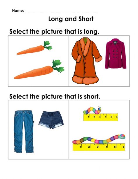 Long And Short Worksheet, Plurals Worksheets, Singular And Plural, Preschool Age, Math Concepts, School Subjects, English Teacher, Online Workouts, Long Shorts