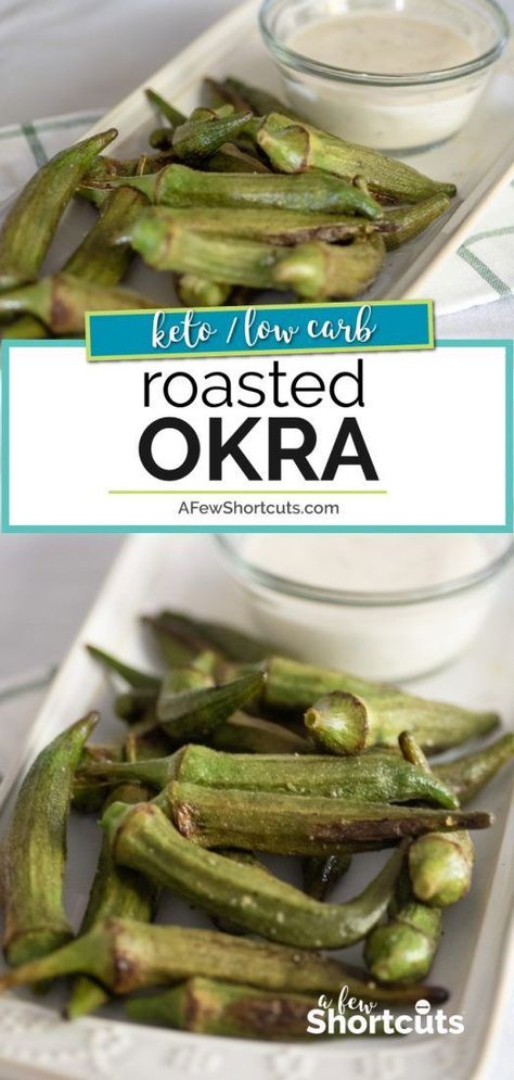 Keto Okra, Cook Okra, Roasted Recipes, Roasted Okra, Okra Recipe, Vegetarian Barbecue, Okra Recipes, Csa Recipes, Slow Cooker Vegetarian