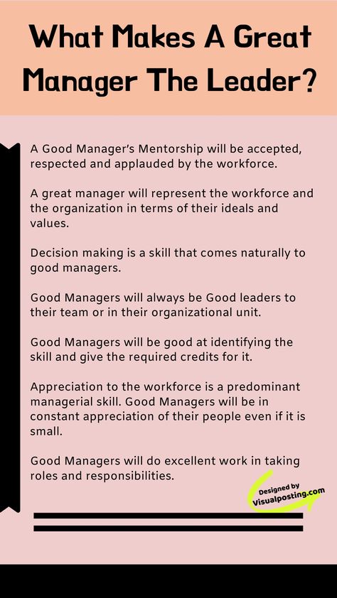 What makes a Great Manager the Leader? Becoming A Manager, Being A Good Manager, Great Manager, Job Interview Prep, Leadership Styles, Leadership Advice, Good Leadership Skills, Job Interview Advice, Leadership Quotes Inspirational