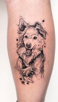 Gray scale Dog Tattoo Dotwork Art, Tattoo Fairy, Tatoo Dog, Dogs Drawing, Dogs Tattoo, Artsy Painting, Dog Memorial Tattoos, Dog Paw Tattoo, Tattoo Dog