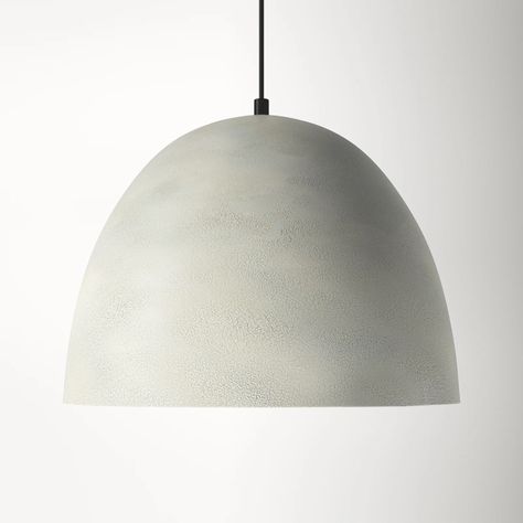 AllModern Kranz 1 - Light Single Dome Pendant & Reviews | Wayfair Heights House, Home Fixtures, Japandi Interior Design, Cool Lights, Concrete Pendant, Mirror Inspiration, Hallway Wall Decor, Contemporary Ceiling Light, Dome Pendant Lighting