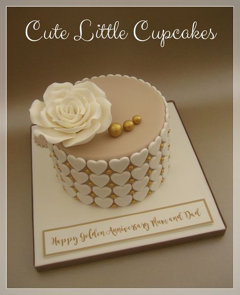 Cake Decorating Fondant Ideas, Chocolate Engagement Cake, Aniversary Cakes Ideas, Elegant Anniversary Cakes, Small Cute Anniversary Cake, Beige Birthday Cake, Aniversary Cakes Designs, Chocolate Anniversary Cake, Fondant Cake Ideas