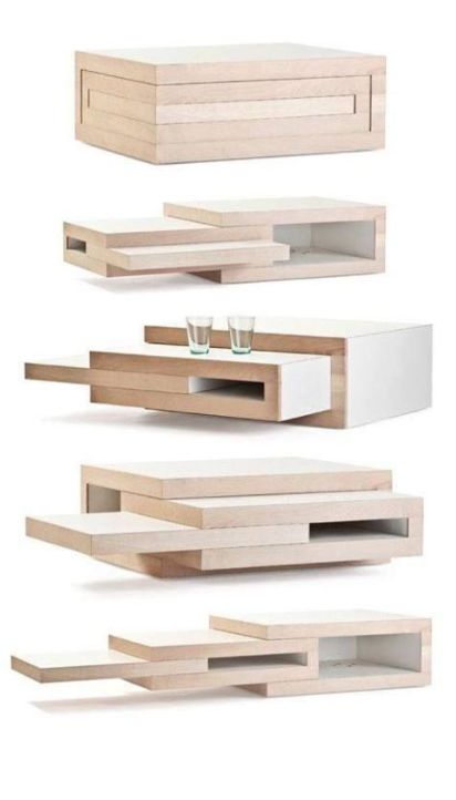 Portable Furniture, Furniture Design Inspiration, Diy Coffee Table, Creative Furniture, Modular Furniture, Multifunctional Furniture, Functional Furniture, Space Saving Furniture, Coffee Table Design