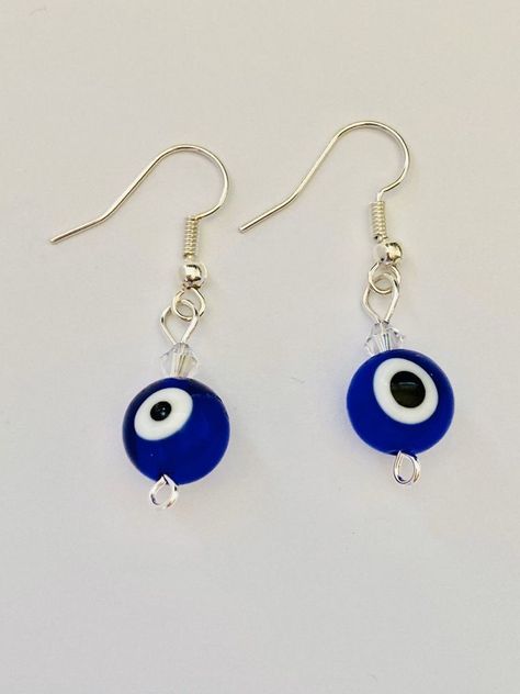 Indie Jewelry, Funky Earrings, Beads Bracelet Design, Eye Glass, Clay Jewelry Diy, Handmade Wire Jewelry, Blue Evil Eye, Handmade Jewelry Diy, Hippie Jewelry