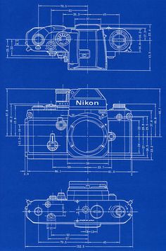 A blueprint is a rep A blueprint is a reproduction of a technical drawing documenting an architecture or an engineering design using a contact print process o... | #onlineshopping #cameras Blueprint Design, Travel Elements, 3d Tiskárna, Fotocamere Vintage, Nikon F2, Blueprint Drawing, Blueprint Art, Technical Illustration, Nikon Camera