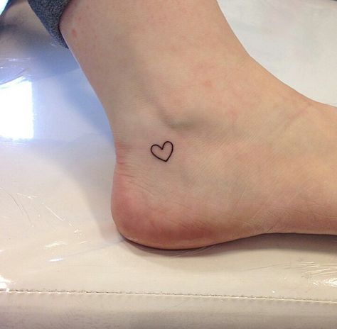 Heart Tattoo Ankle, Heel Tattoos, Simple Heart Tattoos, Red Heart Tattoos, Tiny Heart Tattoos, Small Shoulder Tattoos, Small Heart Tattoos, Ankle Tattoos For Women, Bff Tattoos