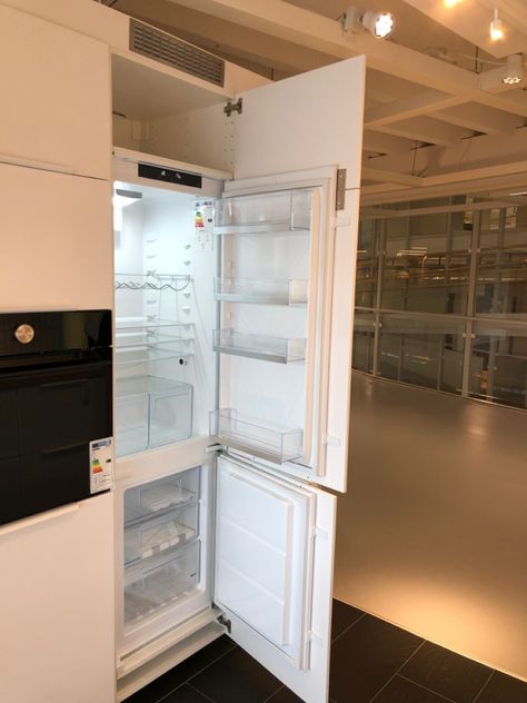 Fridge In Closet, Bar Build, Fridge Door, Kitchen Pantry Design, Integrated Fridge, Drinks Cabinet, Pantry Design, Ikea Kitchen, Wardrobe Closet