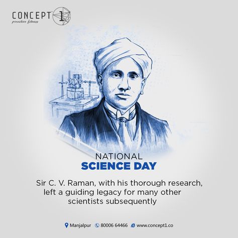 Sir C. V. Raman, with his thorough research, left a guiding legacy for many other scientists subsequently National Science Day..! #Concept1_Proactive_Fitness #Concept1_Gym #Hammerstrength #Lifefitness #Concept1 #ProactiveFitness #Workout #FitnessActivities #FitnessWorkout #NationalScienceDay #National #ScienceDay #ScienceDay2020 #CVRaman National Science Day Creatives, National Science Day Creative Ads, Happy Science Day, National Science Day Poster, Raman Effect, Indian Leaders, C V Raman, Packing Idea, National Science Day